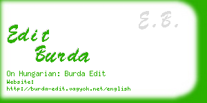 edit burda business card